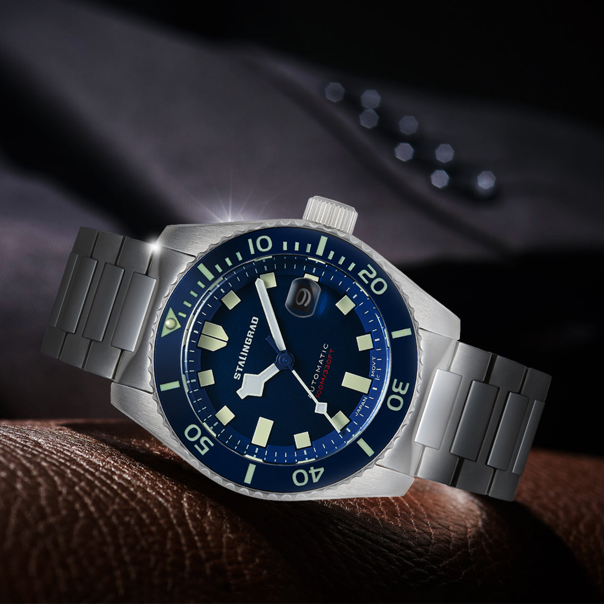 Volga Defender. Blue Dial. 316L BRACELET. SG-0413-11