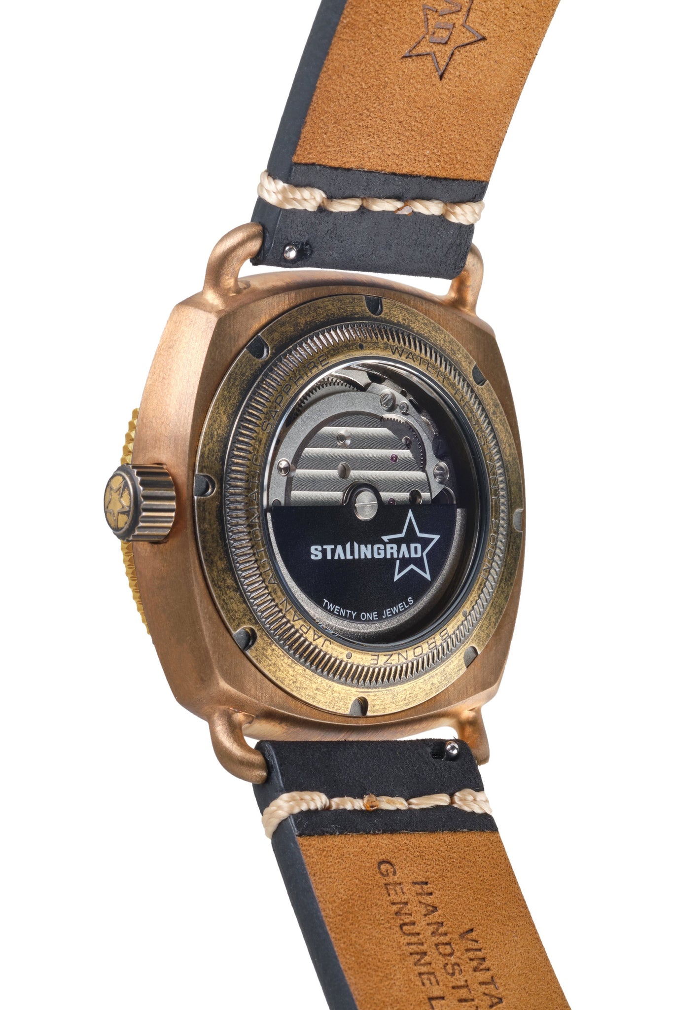 Bronze Watches: Stalingrad's Best Selling Bronze Watch | Defender 200M, display caseback Miyota Movement